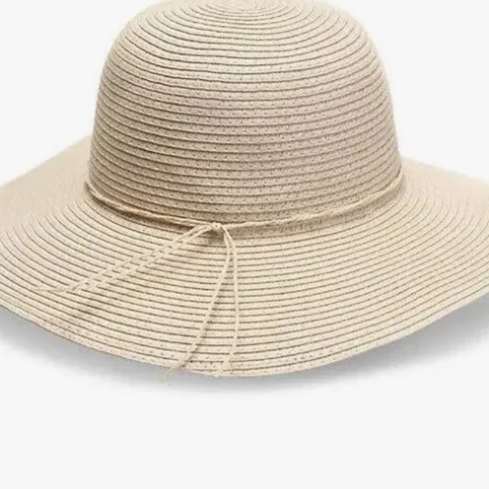 Style & Co. Wide Brim Straw Sun Hat in Beige